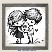 lovers on flower day