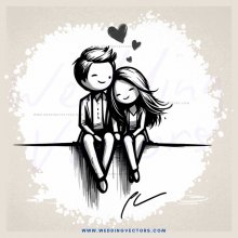 a boy and girl sitting together