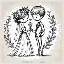 wedding picture of bride and groom