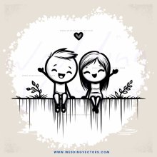 two people sitting on a bridge with an x shape in front of them