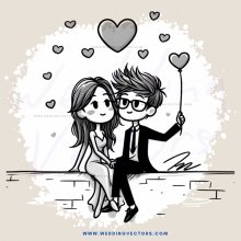 a couple holding hearts