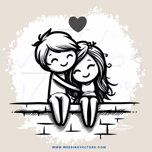 a couple sitting on a bench in love