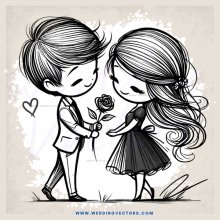 love and romance in black and white