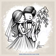 a wedding anniversary picture in black and white, 2012 edition
