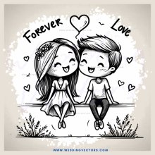 a boy and girl sitting on bench holding hands