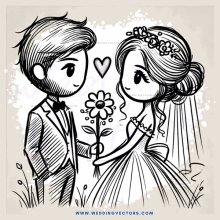 a bride and groom