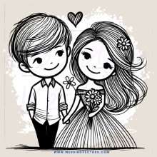 a boy and girl holding hands