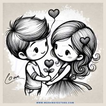 love drawn in line art