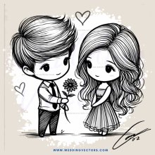 a boy and girl holding hands and smiling