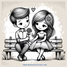 boy and girl on bench