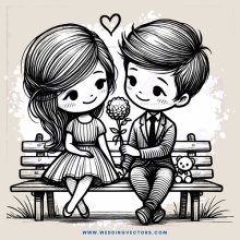 two people sitting on a bench