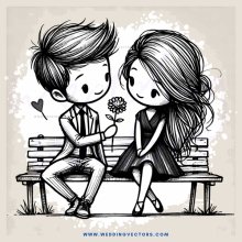 boy and girl on bench